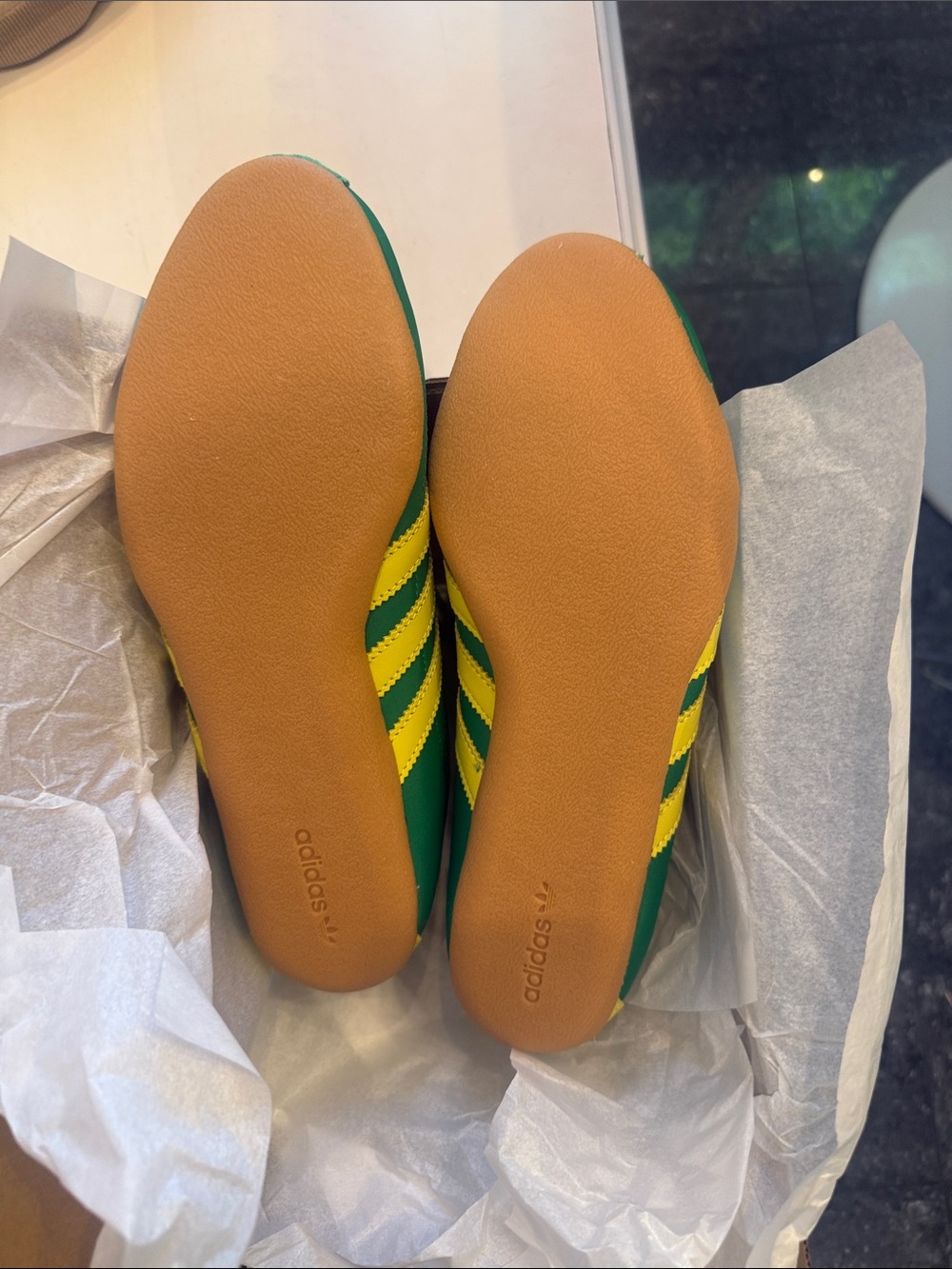 NIB adidas Tokyo Green and Yellow Women's Sneakers - Picture 7 of 8